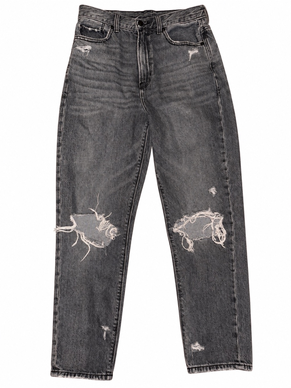 American Eagle Outfitters Black Distressed Boyfriend Jeans